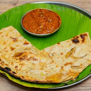 Masala Stuffed Paratha with Paneer Butter Masala