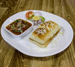 Cheese pav bhaji