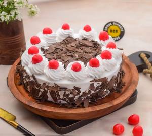 Black forest with cherries cake
