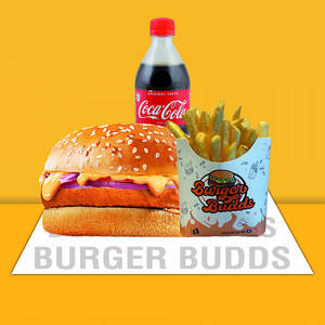 1 Budds Aloo Tikki Burger + 1 Small Fries + 1 Cold Drink