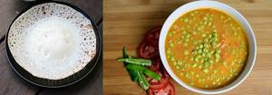 3 Appam + Green Peas Cury