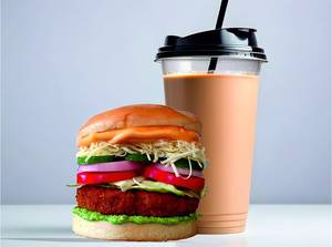 My Filler Cheese Burger  + Cold Coffee