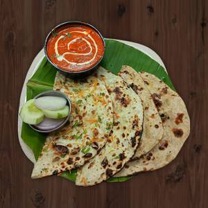 250ml Paneer Butter Masala + 2 Butter Kulcha, Salad