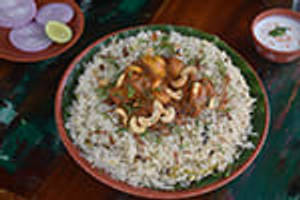 Mushroom Shavukaru Kaju Pulao