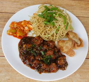 Chicken Noodle Chilly Chicken
