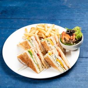 Club Sandwich Coleslaw , Cucumber ,Fresh Tomatoes ,Chedder