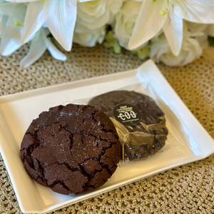 Salted Dark Chocolate Fudge Cookies