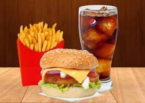 Chicken Burger + French Fries + Coke 250ml