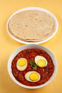 Chappathi (4pcs) + Egg Roast 1