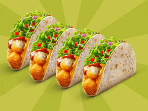 4 Crispy Potato Tacos @ 66 each