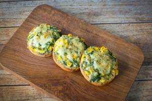 Spinach Corn Open Toast