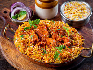 Chaap Tikka Masala Biryani