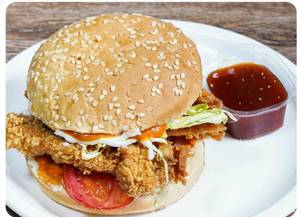 Peri Peri Crispy Chicken Burger