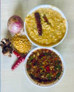 Muddapappu Annam with Telangana Pachi Pulusu