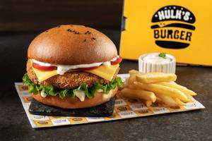 Classic Veg Burger + Fries (100 Grams)