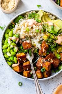 Crispy Tofu And Avocado Poke 4.9*
