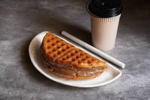 Nutella Waffle Sandwich & Cold Coffee