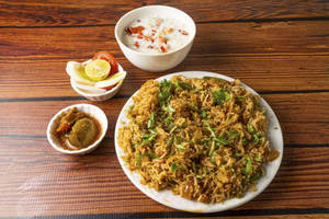 Fried Rice With Mix Raita 