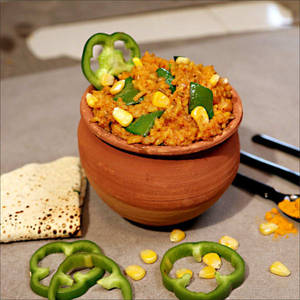 Corn Capsicum Khichdi