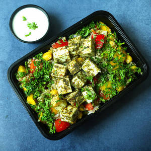 Paneer Za'atar Quinoa Tabouleh Salad & Tahini Sauce