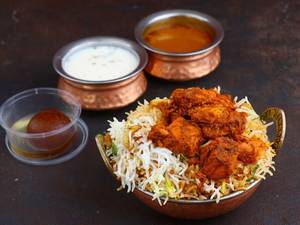 (mini) Spl Chicken Biryani(bl)+1 Piece Gulab Jamun