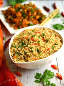 Chilli garlic veg rice bowl