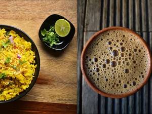Poha And Desi Chai