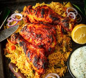 Tandoori Chicken With Chicken Biryani