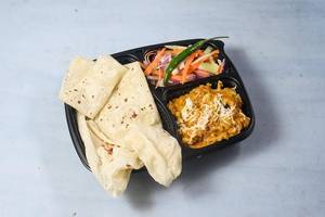 2 Rumali Roti With Chicken Bharta And Salad