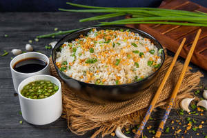 Veg Burnt Garlic Fried Rice