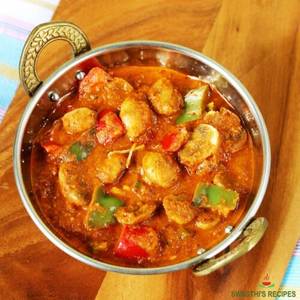 Mushroom Kadhai Masala  [ Full ]