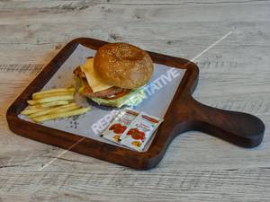 Double Cheese Bbq Chicken Burger