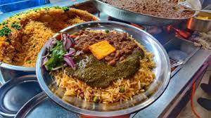 Special palak paneer chole rice