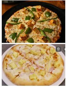 2  Pizza(medium 6slice)onion Paneer Pizza + Corn Paneer Pizza
