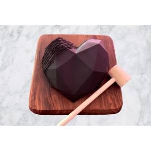 Dark Chocolate Pinata Heart Cake