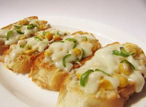 Corn Cheese Garlic Bread