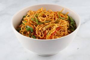 Veg Chowmein With Veg Burger