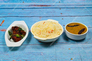 Ghee Rice + 2 Pcs Chicken Kabab + Daal + Fresh Lime Juice