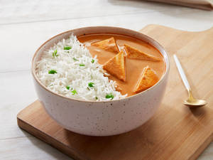 Paneer Curry With Rice
