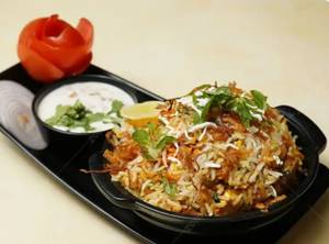 Paneer Biryani with Fried Paneer Momos
