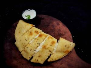Stuffed Garlic Bread Stick + Cheese Dip