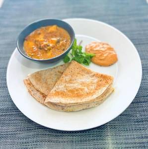 Fish Curry Mini Meal With Multigrain Dosa Served With Palli Chutney