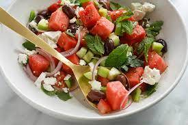 Greek watermelon salad