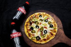 Palangtodh Veggie Pizza [10 Inches] With 2 Coke [250 Ml]