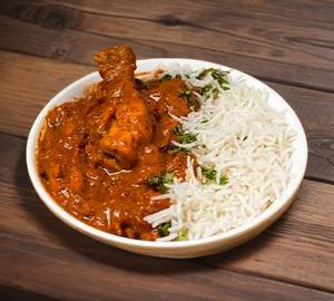 Plan Rice With Chicken Curry Combo