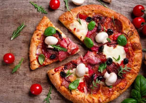 Don's Special Veg Pizza [veg Al Olio, Mushroom, Babycorn, Spinach, Paneer, Capsicum]