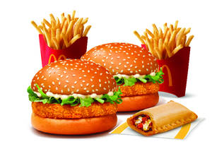 Burger Combo for 2: McVeggie Burger with Pizza McPuff