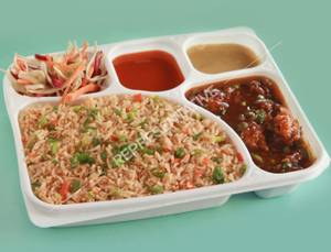 Veg Manchurian Fried Rice.