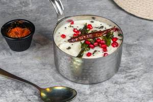 Curd rice with pickle