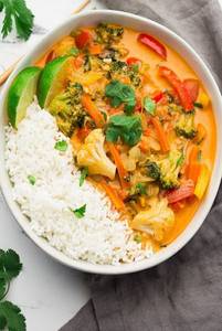 Veg Thai Curry Red With Rice